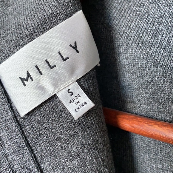 NWOT Milly Grey Sleeveless Mock turtleneck Sheath dress Size small - Picture 3 of 7